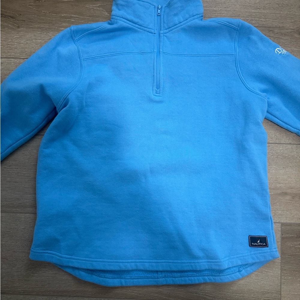 Nautica Light Blue Quarter-Zip Sweatshirt